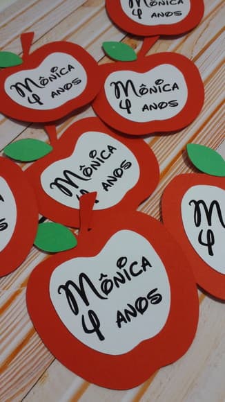 Aplique de Maça Branca de Neve