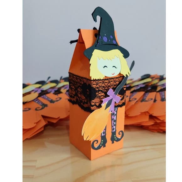 Caixa Milk Bruxinha Halloween