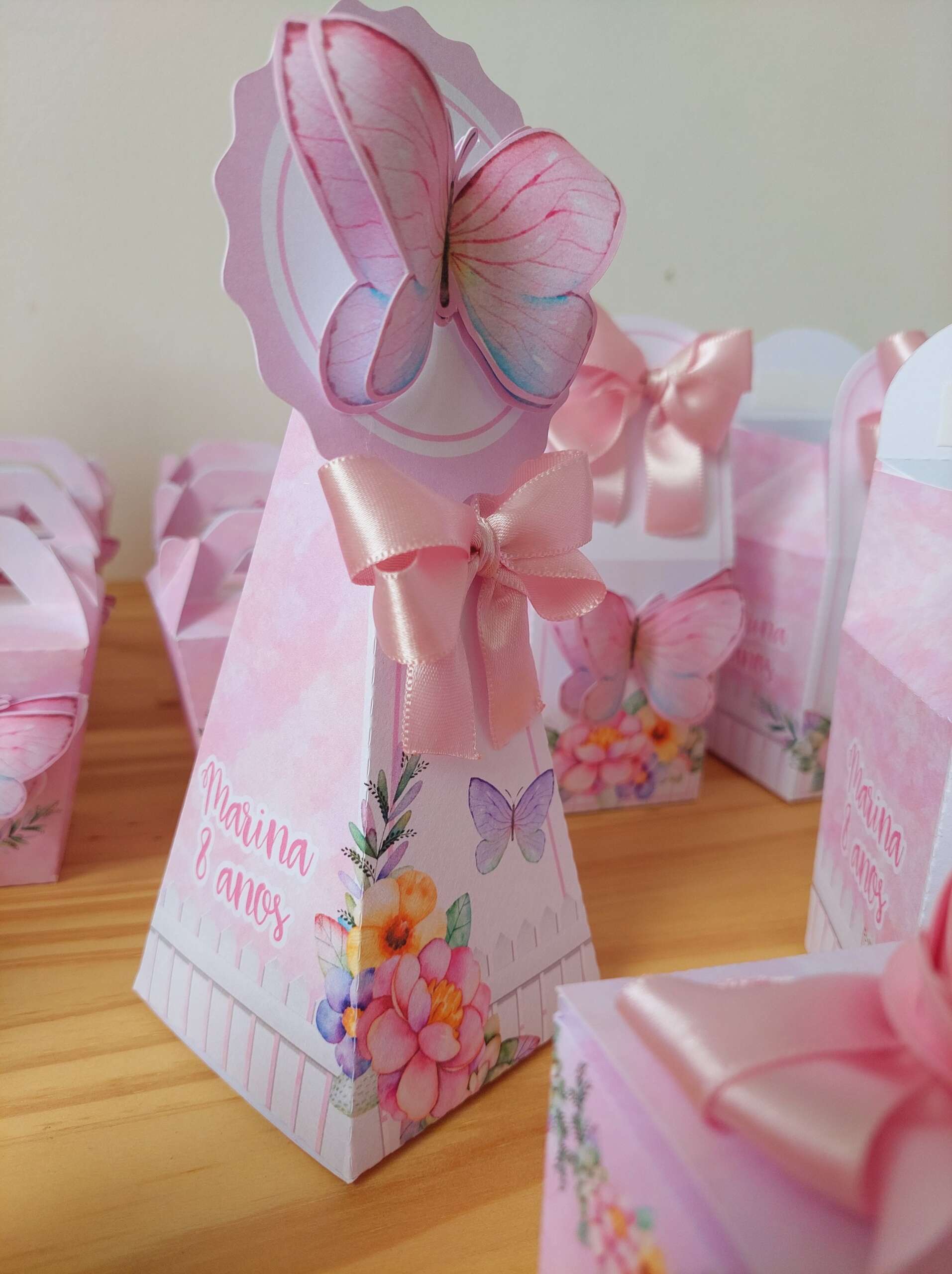 Kit Festa Jardim de Borboletas 20 Peças Personalizadas Decoração Infantil