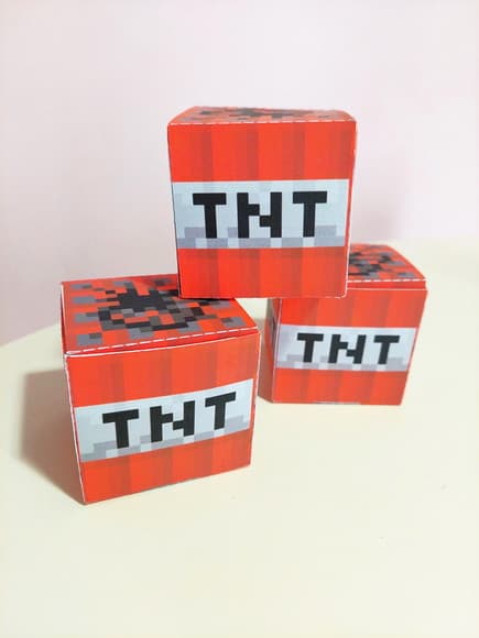 Caixa Cubo Tnt Minecraft