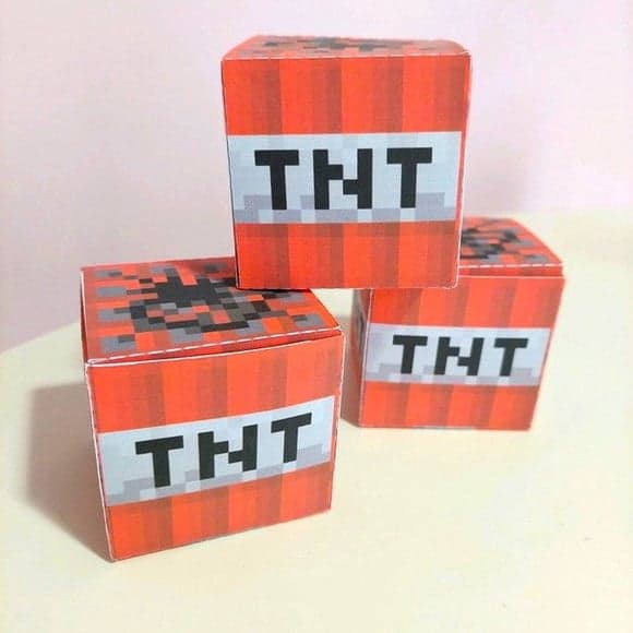 Caixa Cubo Tnt Minecraft