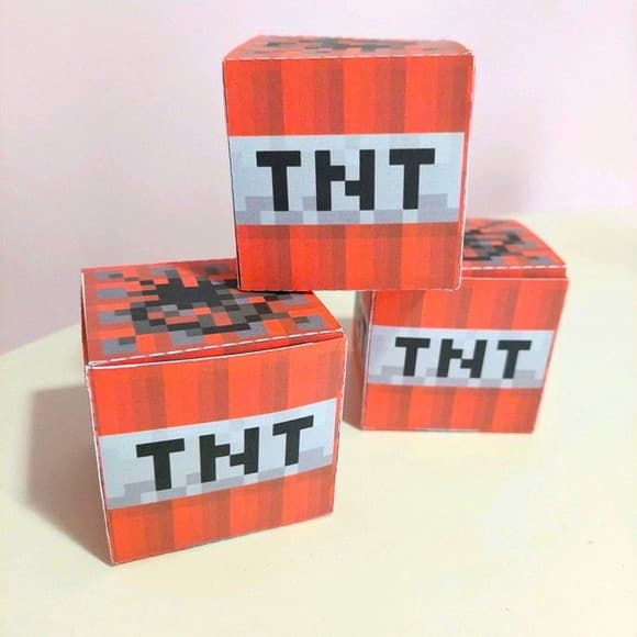 Caixa Cubo Tnt Minecraft