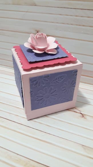 Caixa Brownie Flor Scrap