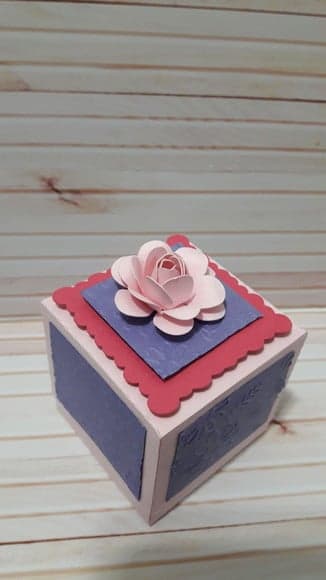 Caixa Brownie Flor Scrap