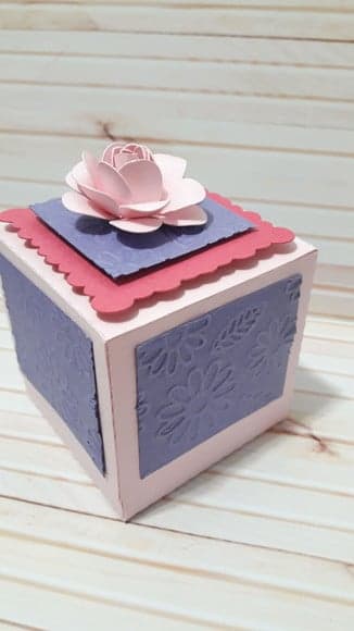 Caixa Brownie Flor Scrap