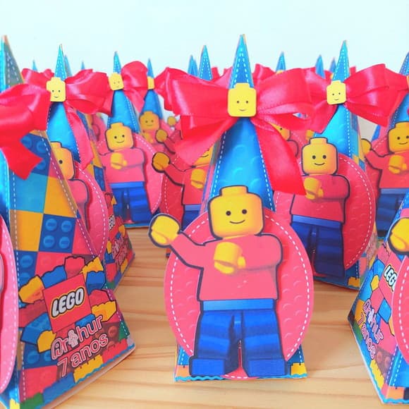 Caixa Cone com com Laço Lego