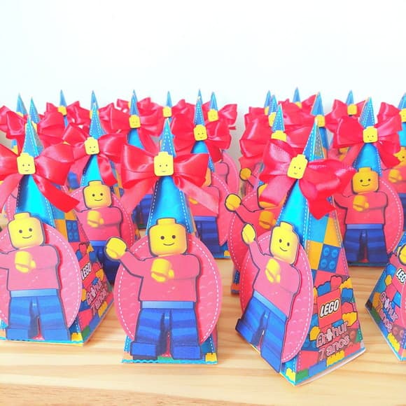 Caixa Cone com com Laço Lego