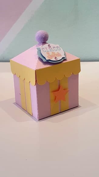 Caixa Tenda Circo Rosa Luxo