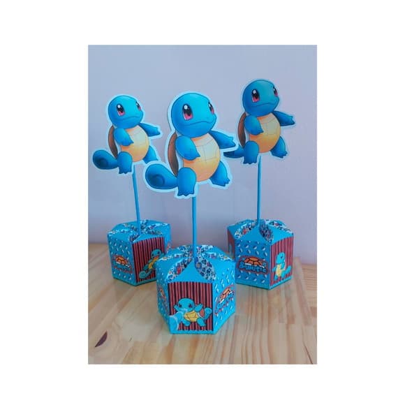 Centro de Mesa Caixa Sextavada Squirtle Pokémon