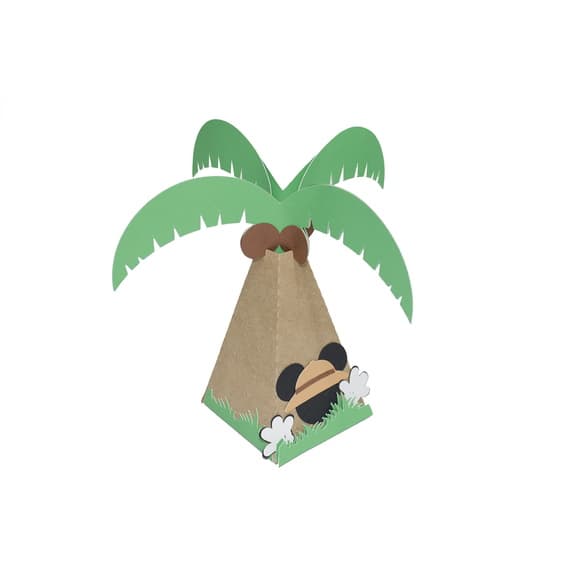 Caixa Cone Coqueiro Mickey Safari