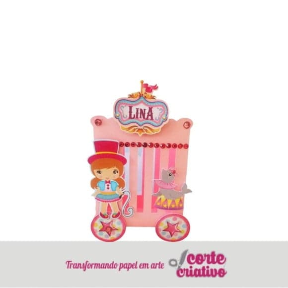 Jaula Menina Circo Rosa