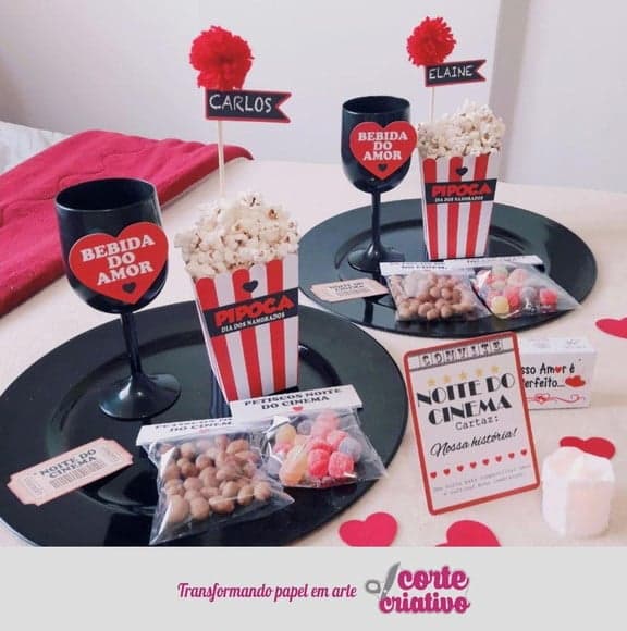 Kit Cinema Dia dos Namorados