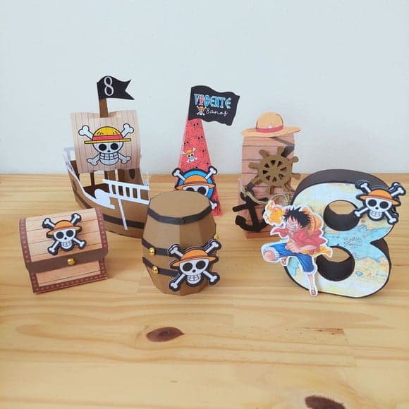 Kit Festa Infantil Marrom One Piece