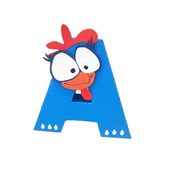 Letra 3d Galinha Pintadinha