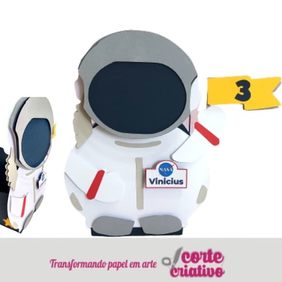 Caixa Sacolinha Astronauta no Espaço Sideral