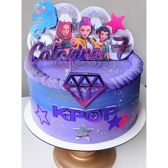 Topo de Bolo Guerreiras do K-pop