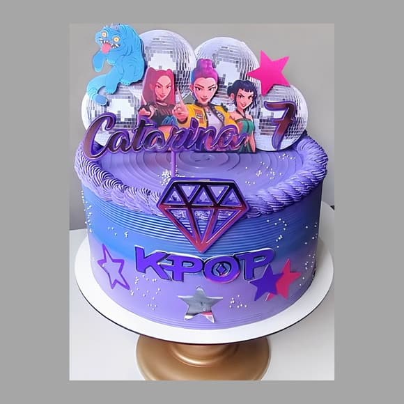 Topo de Bolo Guerreiras do K-pop