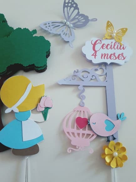 Topo de Bolo Jardim