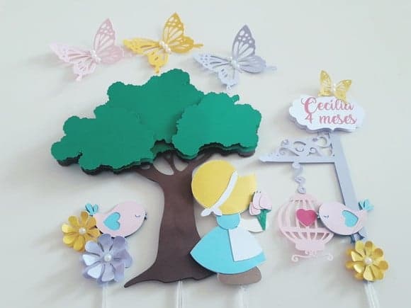 Topo de Bolo Jardim