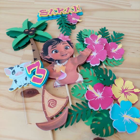 Topo de Bolo Moana Baby