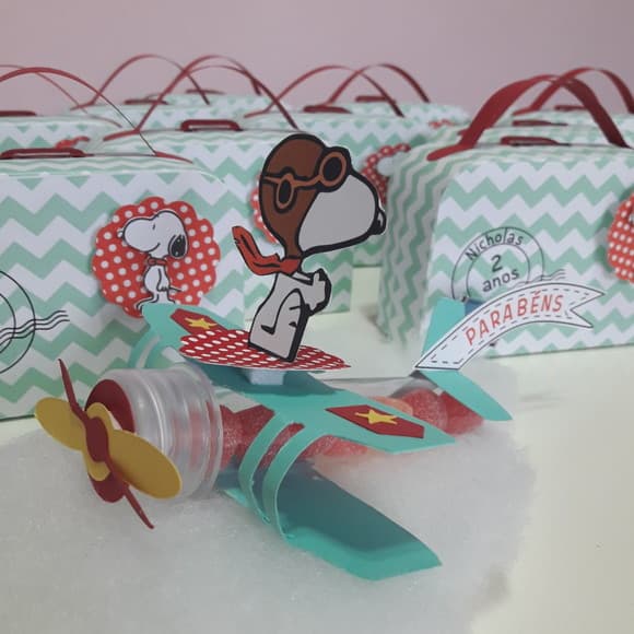 Tubete Avião 3d Snoopy