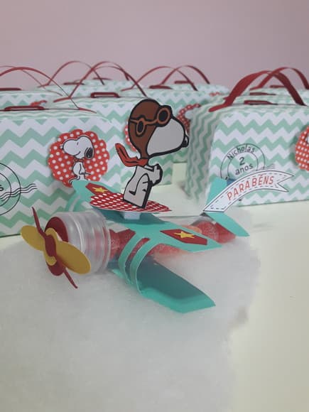 Tubete Avião 3d Snoopy