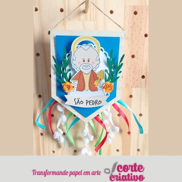 Quadrinho Santo António, São João e São Pedro Festa Junina
