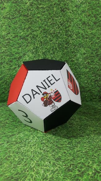 Caixa Bola de Futebol 3d