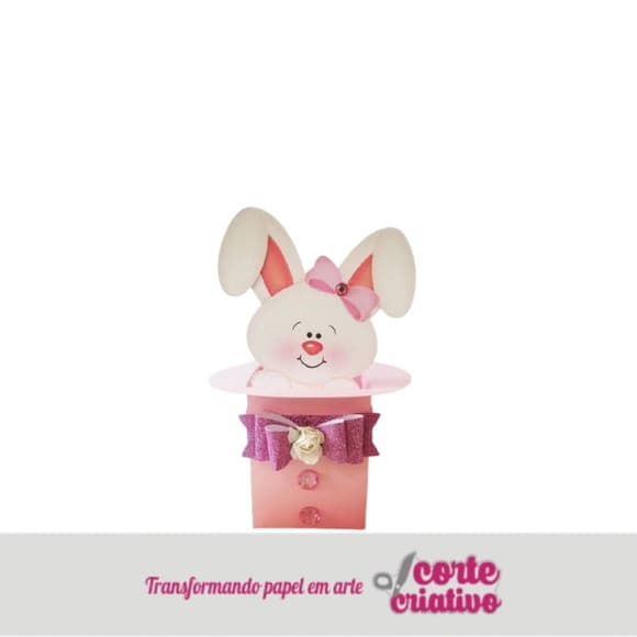 Caixa Cartola Menina Circo Rosa