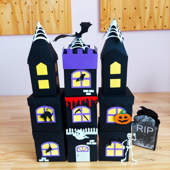 Caixa Castelo Assombrada Fantasma Lembrancinha Halloween