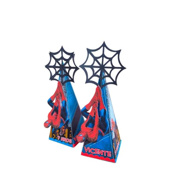 Caixa Cone Pirâmide Homem Aranha
