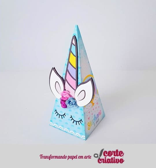 Caixa Cone Unicórnio