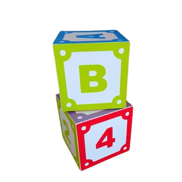 Caixa Cubo Letras Festa Brinquedos
