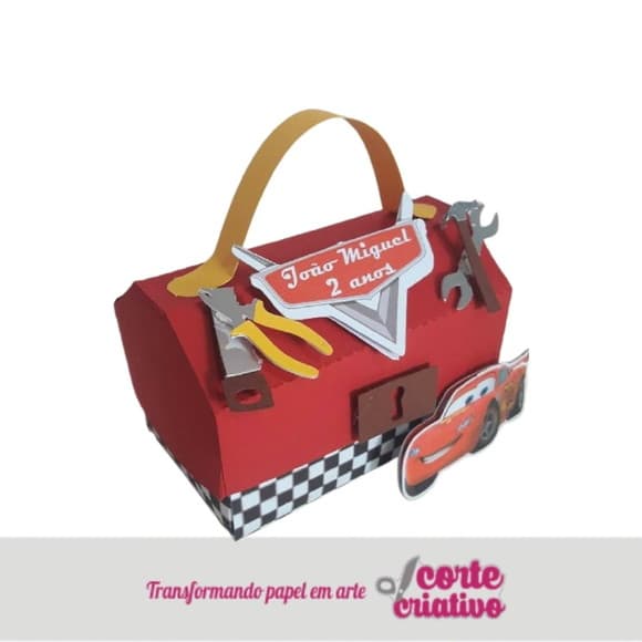 Caixa Ferramenta Tema Carros