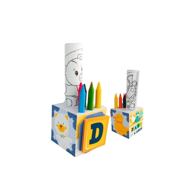Caixa Kit Colorir Lembrancinha Festa Brinquedos