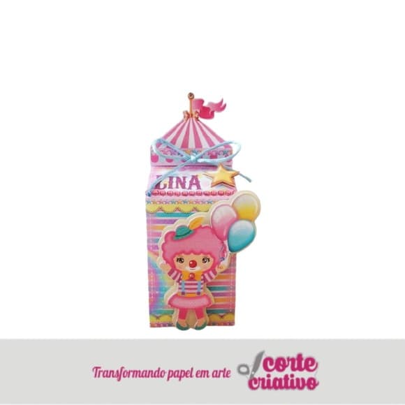 Caixa Milk Menina Circo Rosa