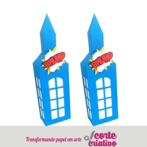 Caixa Prédio com Topo Batman