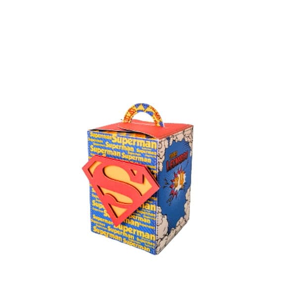 Caixa Quadrada com Alça Superman