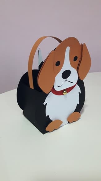 Caixa Sacolinha Cachorrinho Beagle Pet Shop