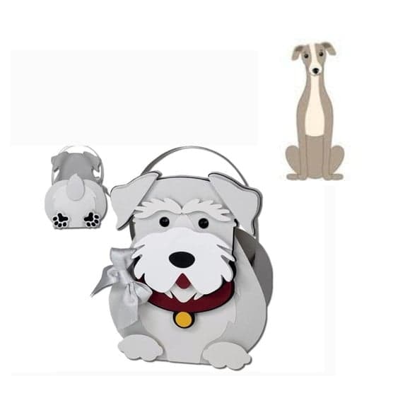 Ki Caixa Sacolinha Schnauzer e Galgo Pet Shop