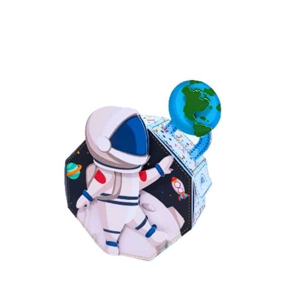 Caixinha Astronauta no Espaço Sideral