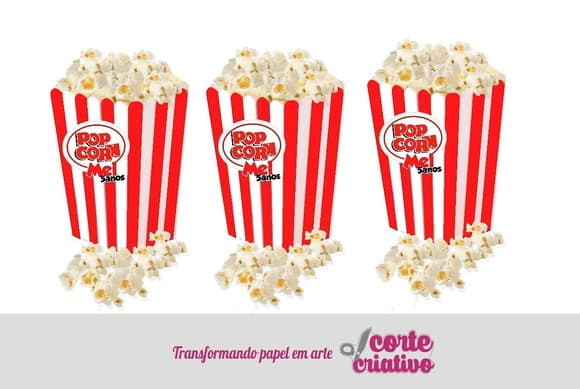 Caixinha Pipoca Festa Cinema