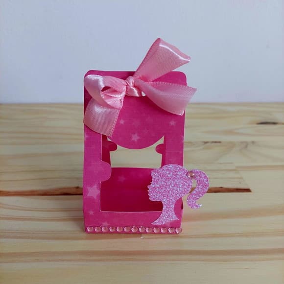 Caixinha Porta Potinho de Brigadeiro da Barbie