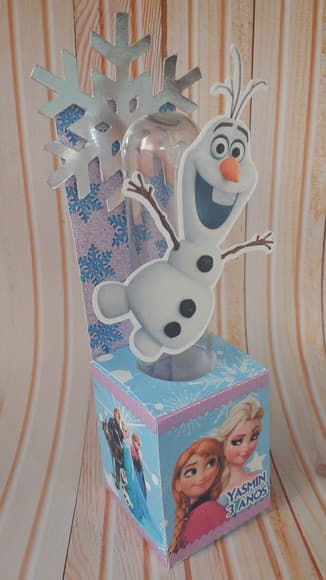 Caixinha Suporte Tubete Olaf Frozen