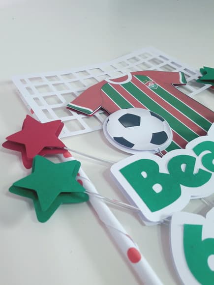 Cake Tooper Topo de Bolo Futebol Fluminense
