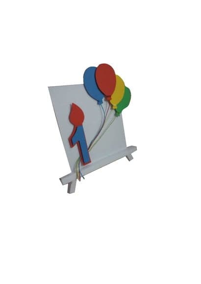 Cavalete Decorativo Festa das Cores Bolas Coloridas