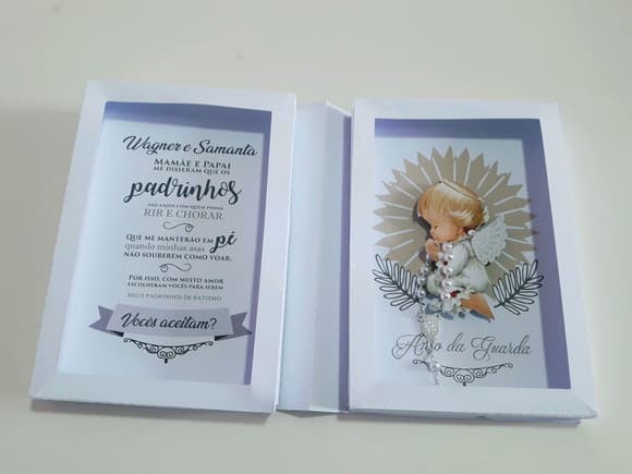 Convite Livro Padrinhos de Batismo