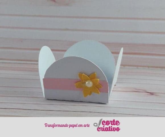 Forminha Flor Amarela Jardim Scrap
