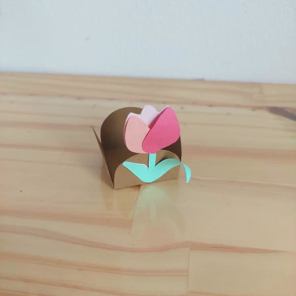 Forminha Flores Tulipas Jardim Scrap