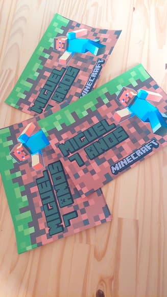 Jogo Americano Papel Festa Minecraft